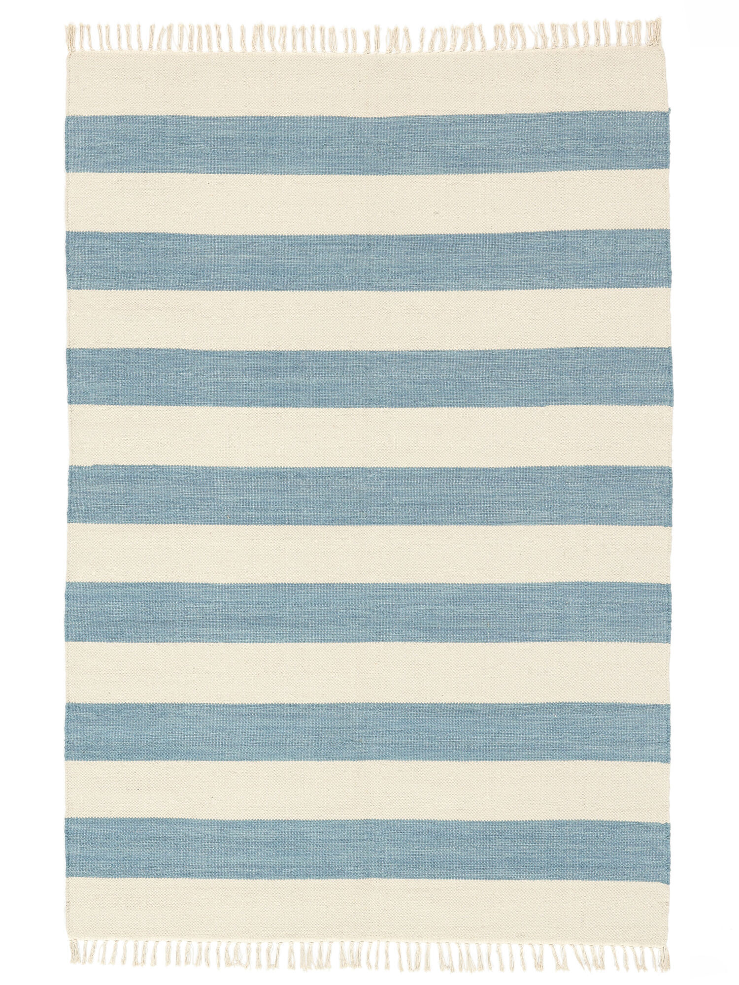RugVista Cotton stripe Tappeto - Blu chiaro 160x230