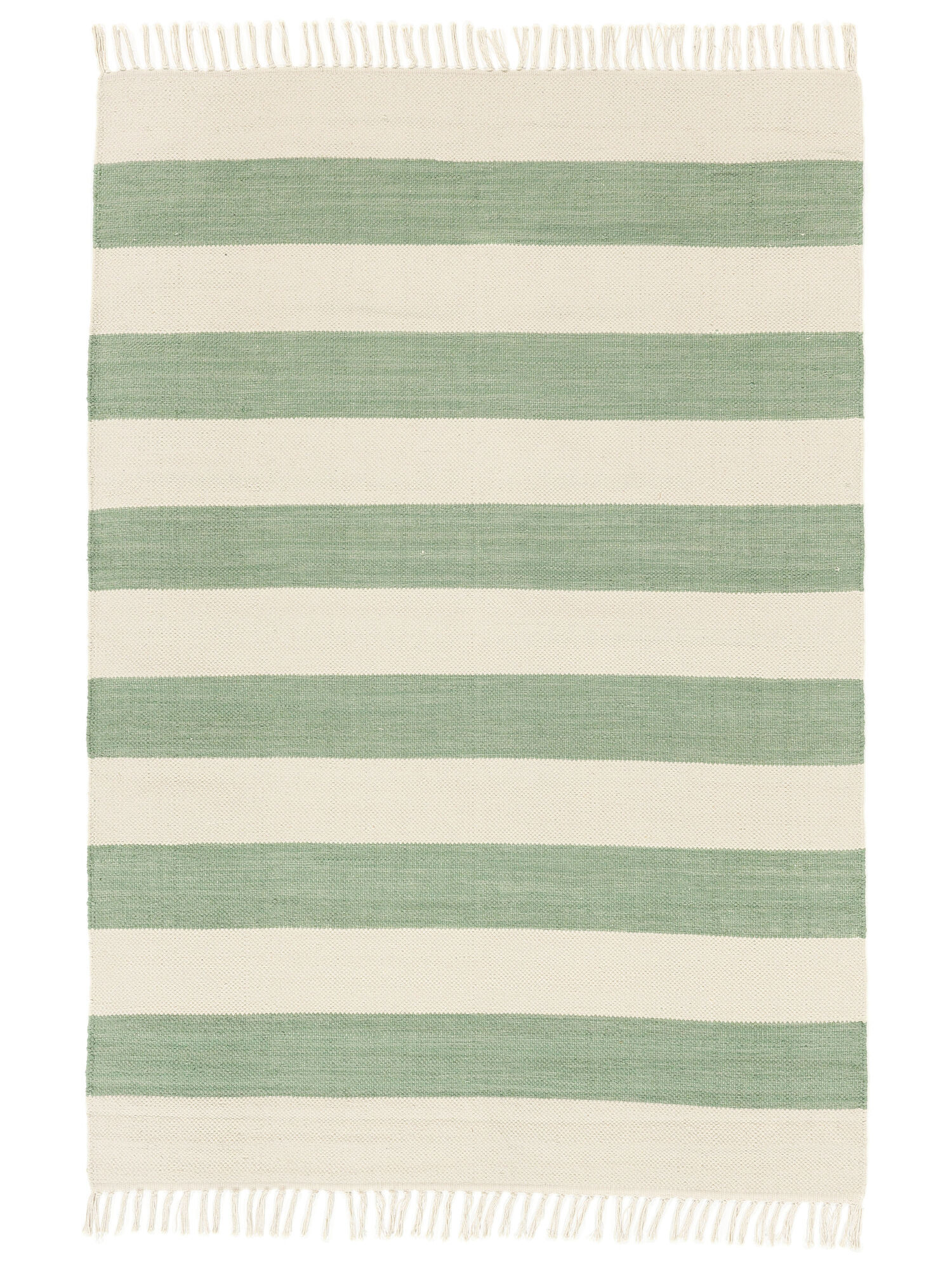 RugVista Cotton stripe Tappeto - Verde menta 140x200