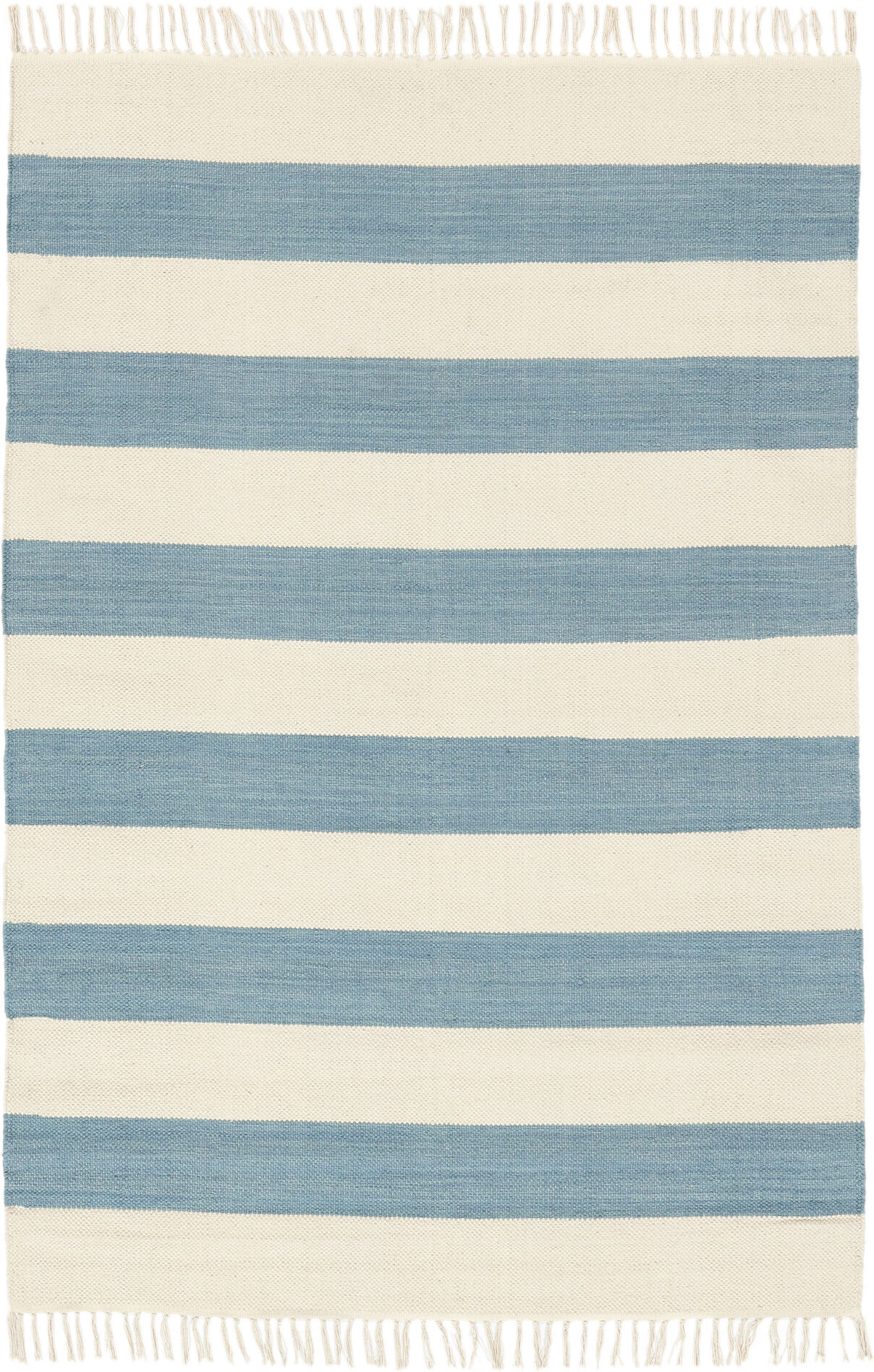 RugVista Cotton stripe Tappeto - Blu chiaro 140x200