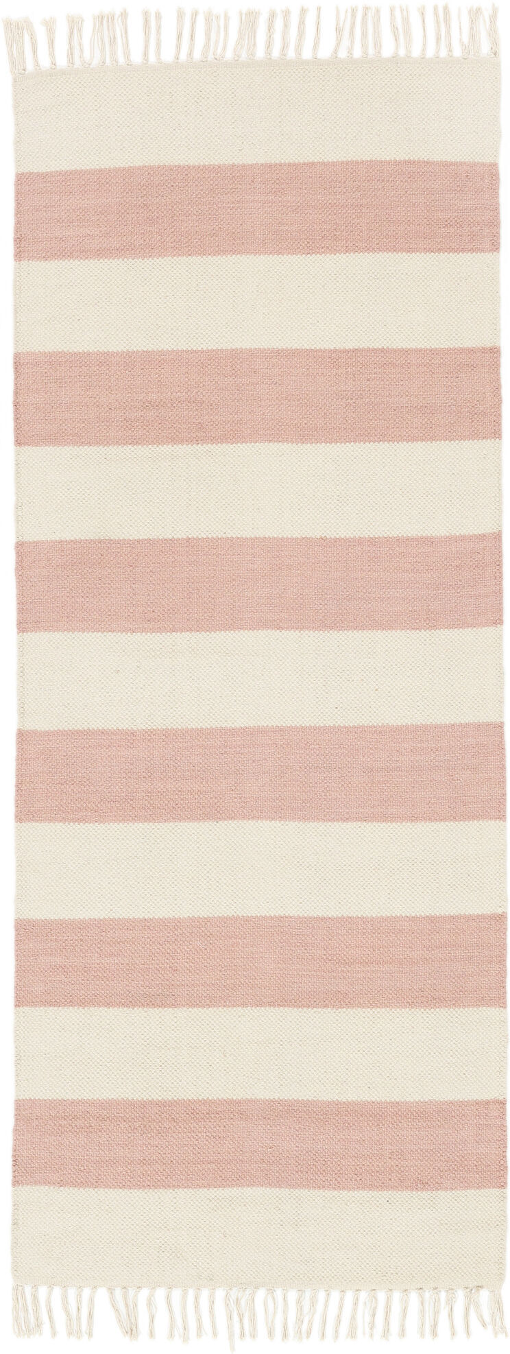 RugVista Cotton stripe Tappeto - Rosa 80x200