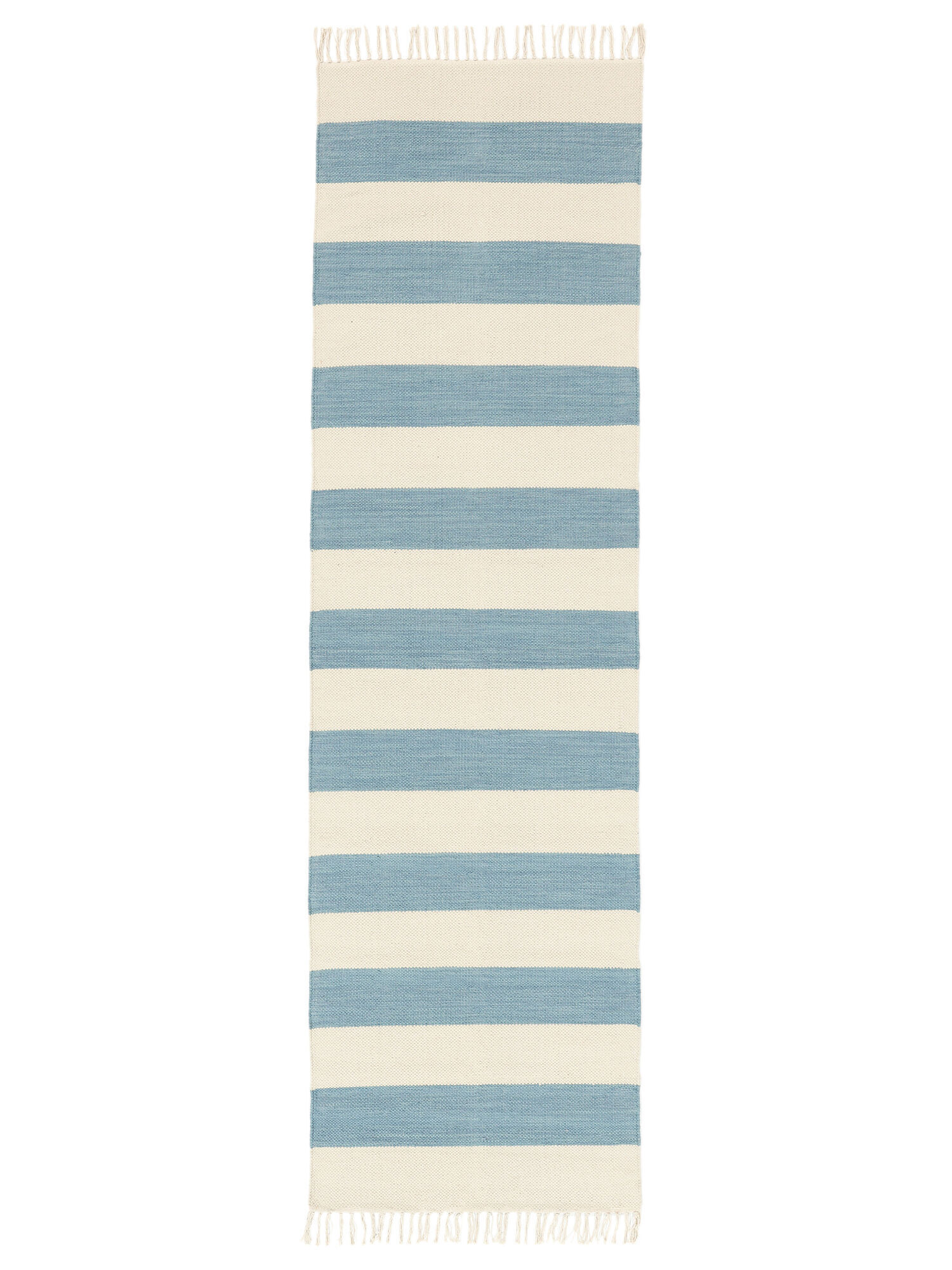 RugVista Cotton stripe Tappeto - Blu chiaro 80x300