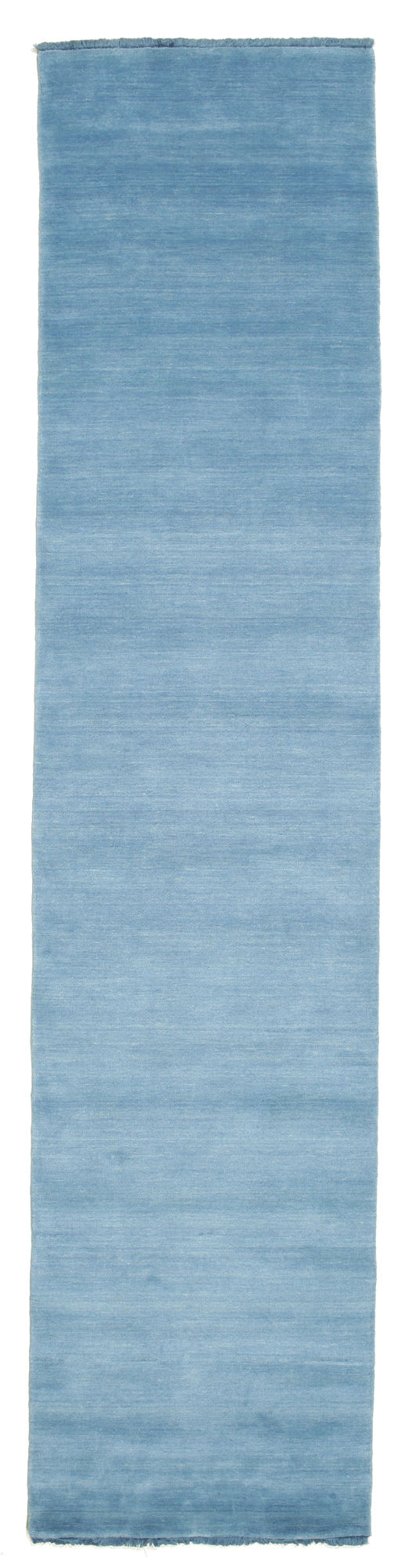 RugVista Handloom fringes Tappeto - Blu chiaro 80x350