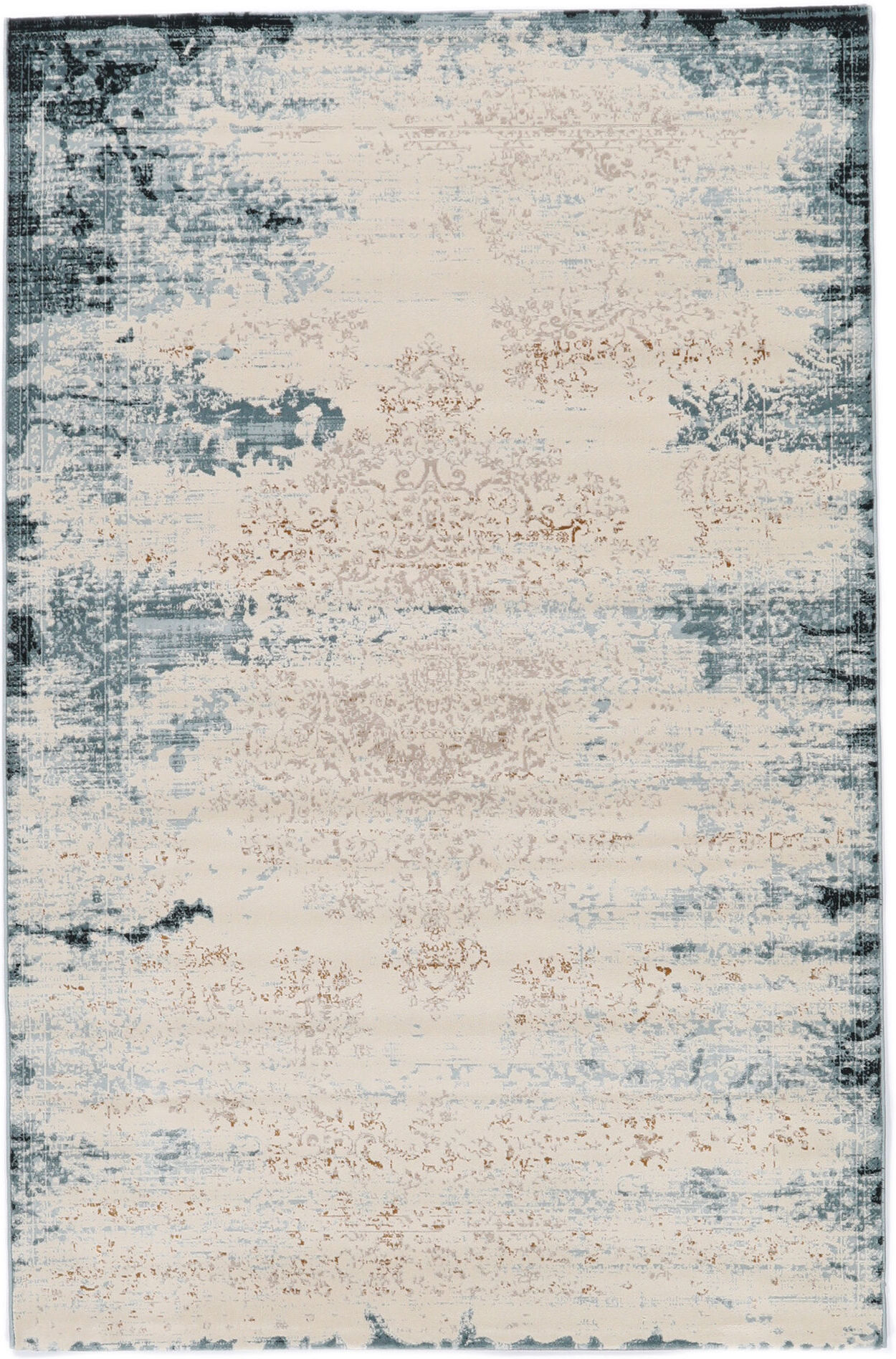 RugVista Alaska Tappeto - Blu chiaro / Bianco crema 140x200