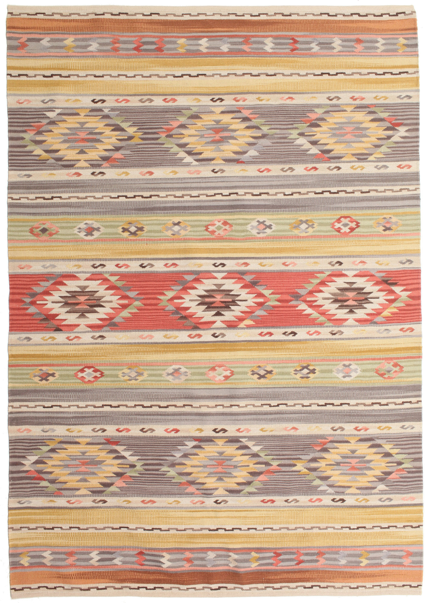 RugVista Kilim Nimrud Tappeto - Giallo / Arancione 160x230