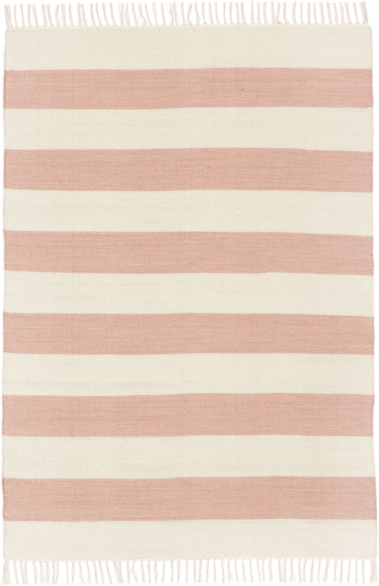 RugVista Cotton stripe Tappeto - Rosa 140x200