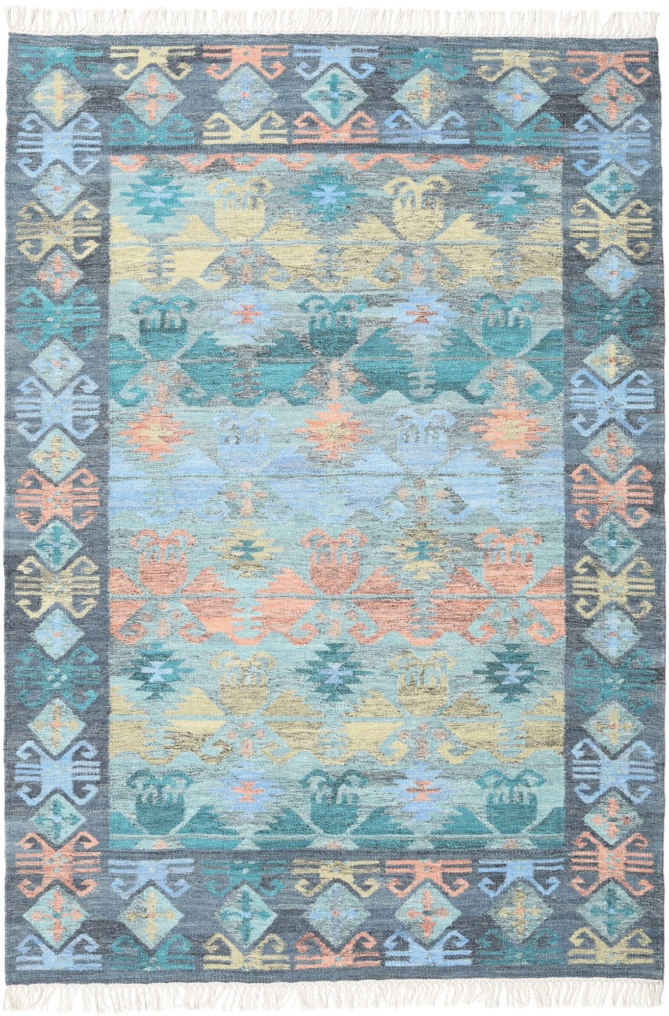 RugVista Azteca Tappeto - Blu / Multicolore 160x230