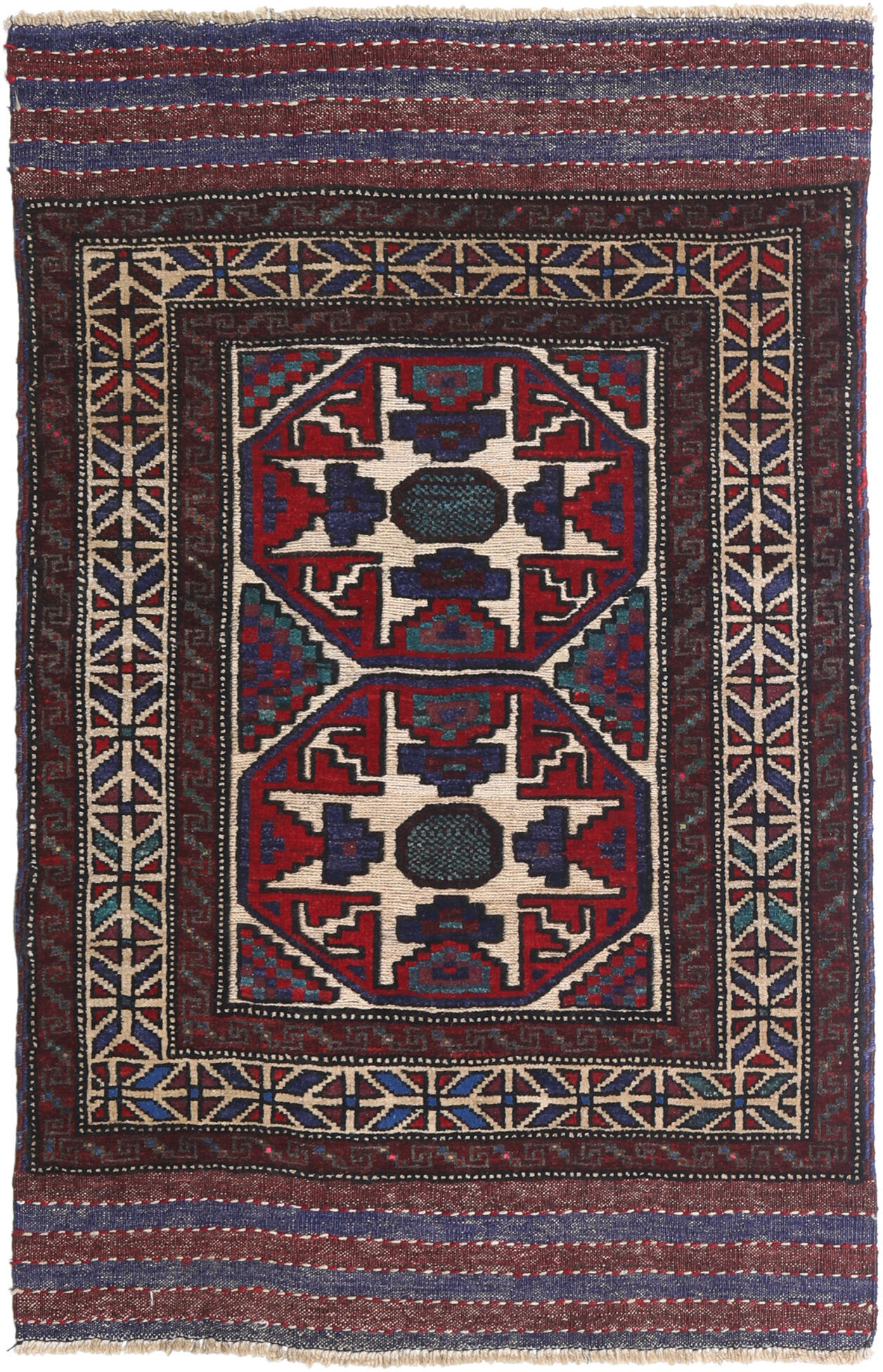 Annodato a mano. Provenienza: Afghanistan Kilim Golbarjasta Tappeto 90x135