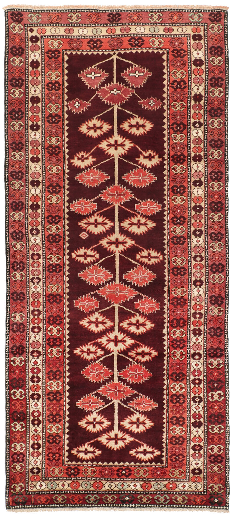 Annodato a mano. Provenienza: Azerbaijan / Russia Kilim Karabakh Tappeto 132x303