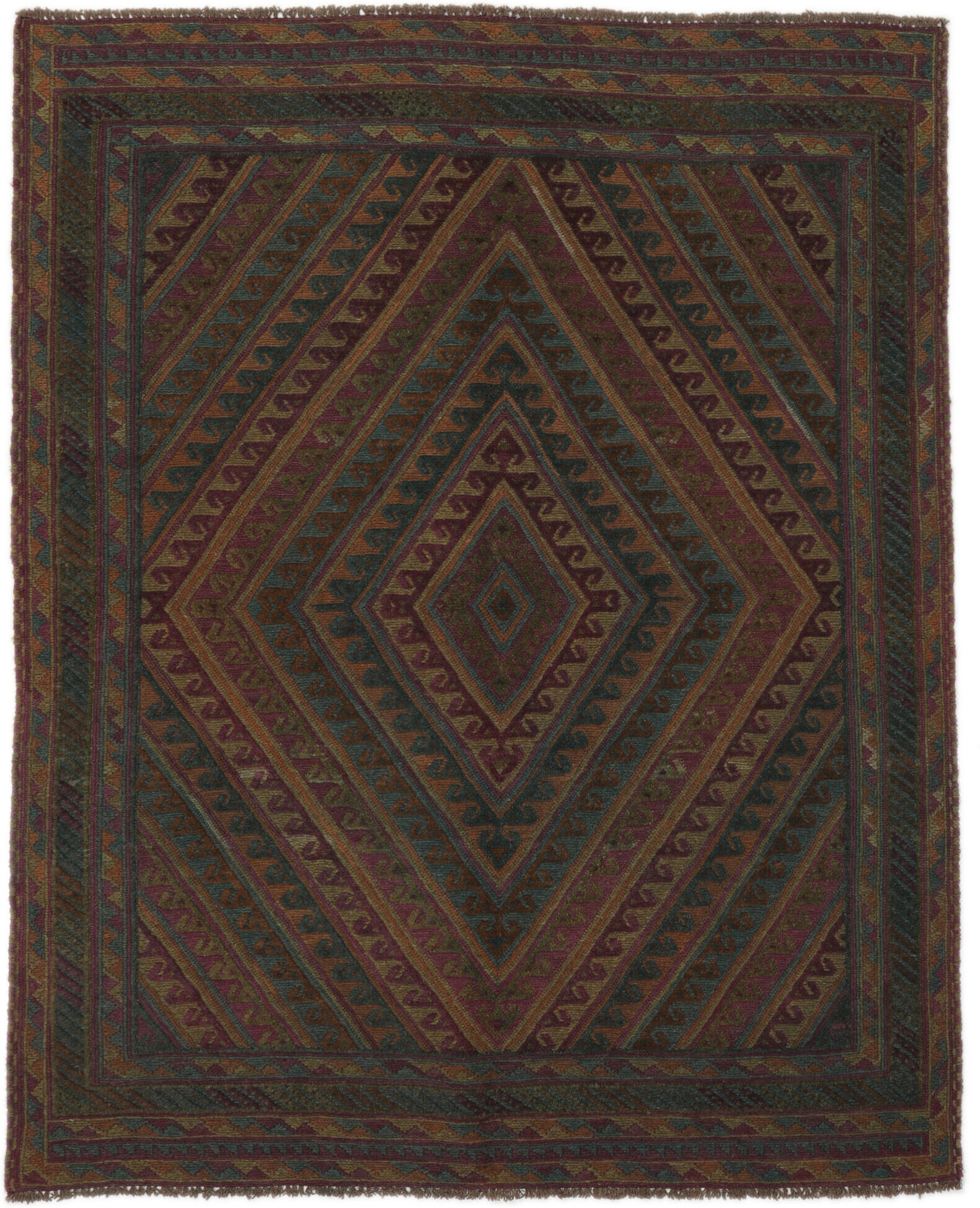 Annodato a mano. Provenienza: Afghanistan Kilim Golbarjasta Tappeto 153x190