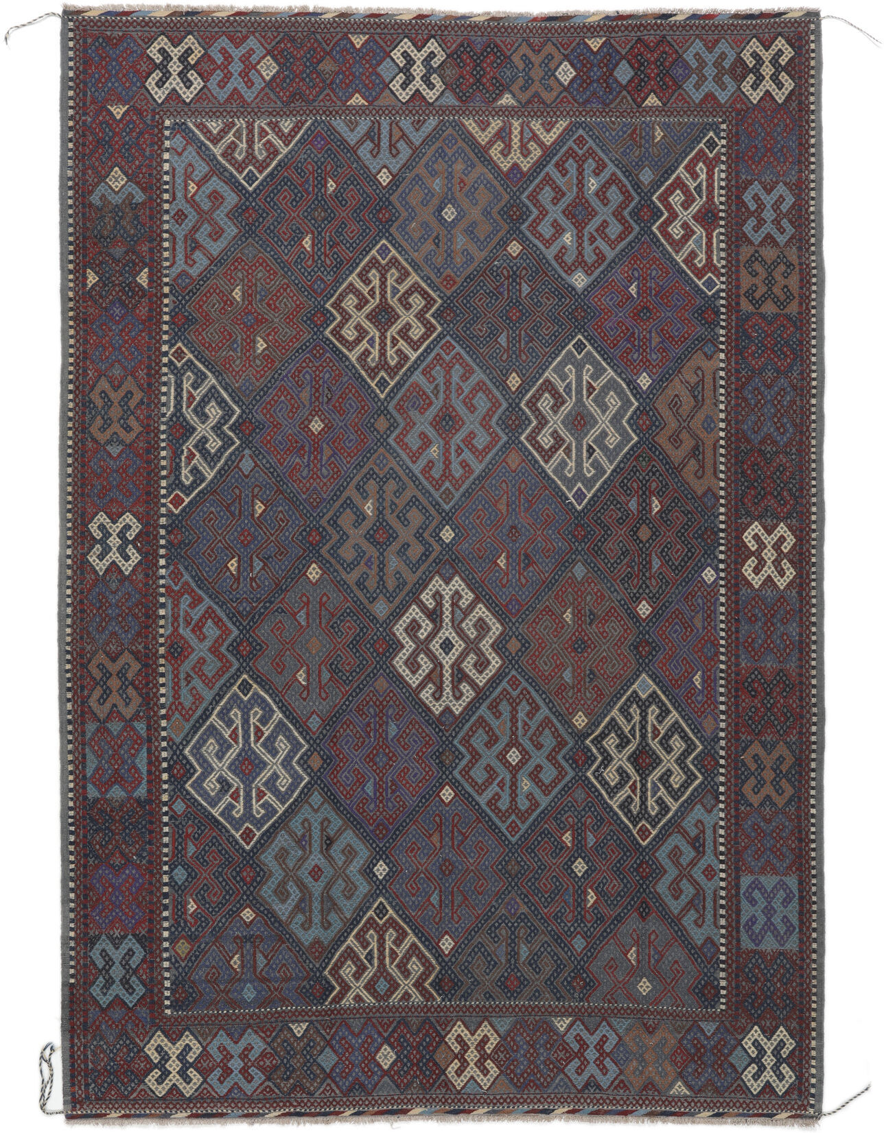 Annodato a mano. Provenienza: Afghanistan Kilim Golbarjasta Tappeto 202x293