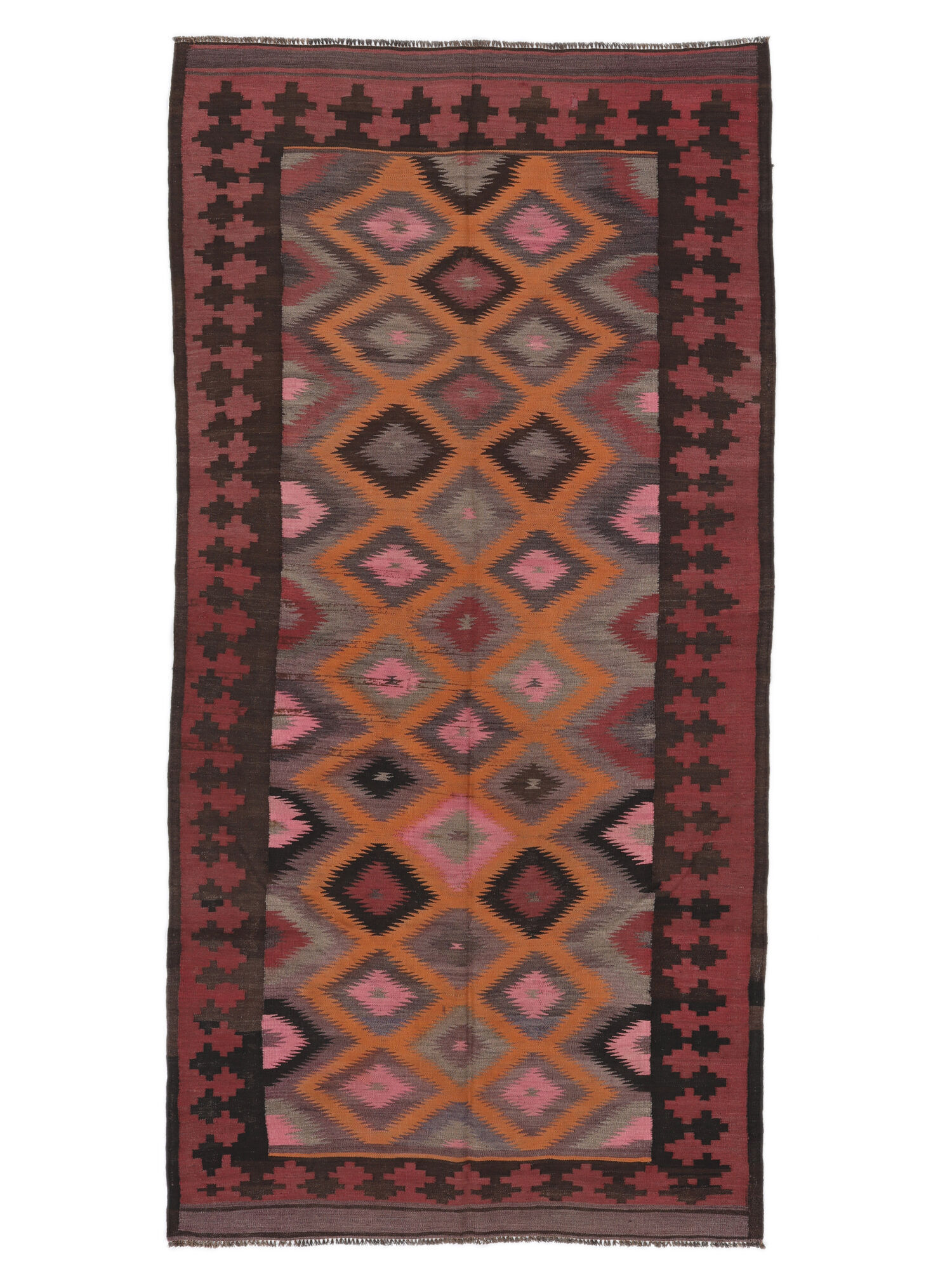 Annodato a mano. Provenienza: Afghanistan Afghan Vintage Kilim Tappeto 160x322