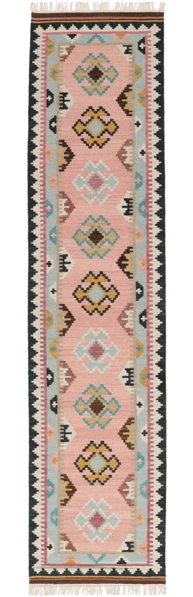 RugVista Kalpana Tappeto - Blu / Rosa 80x350