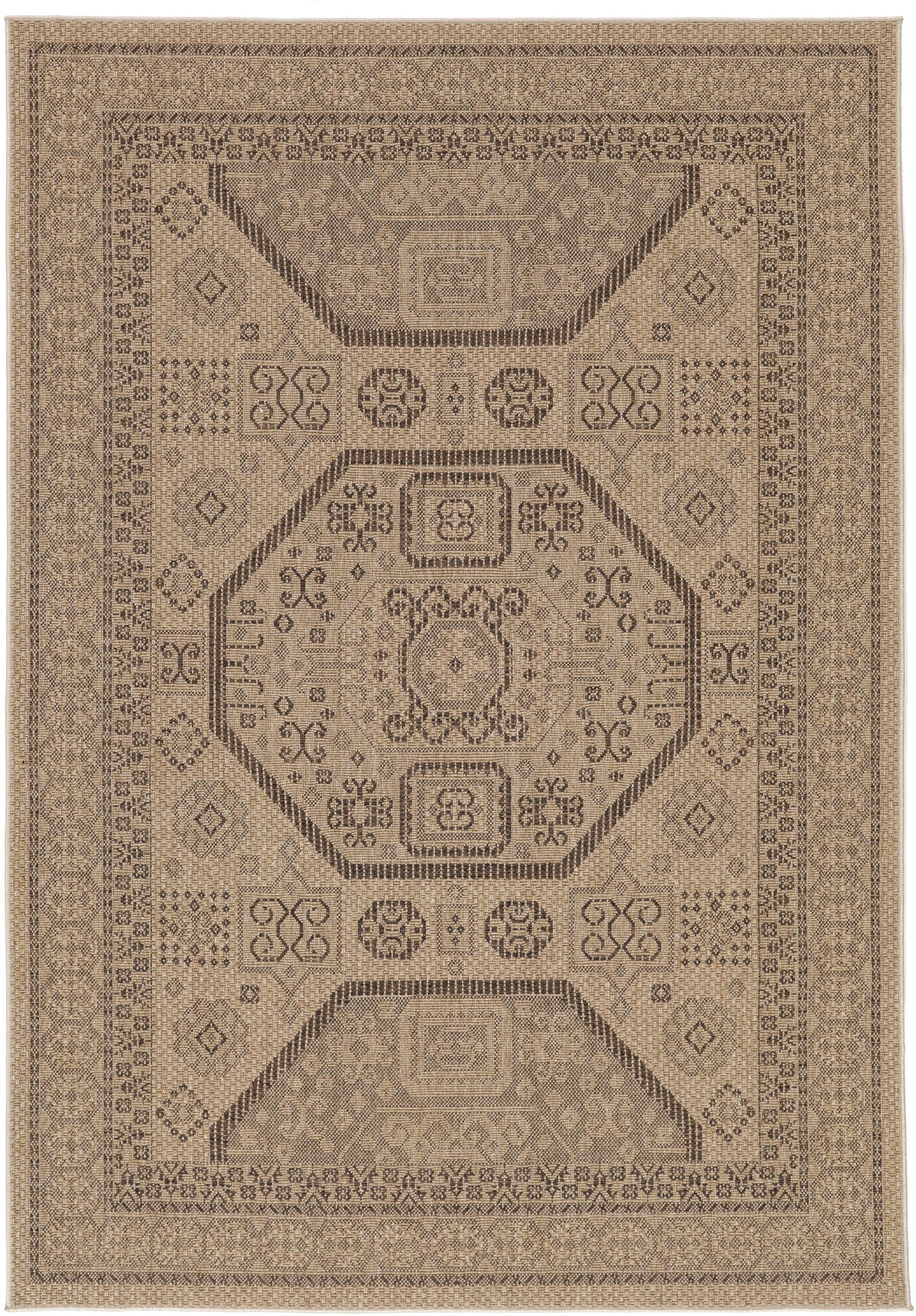 RugVista Mikantos Tappeto - Beige / Nero 160x230