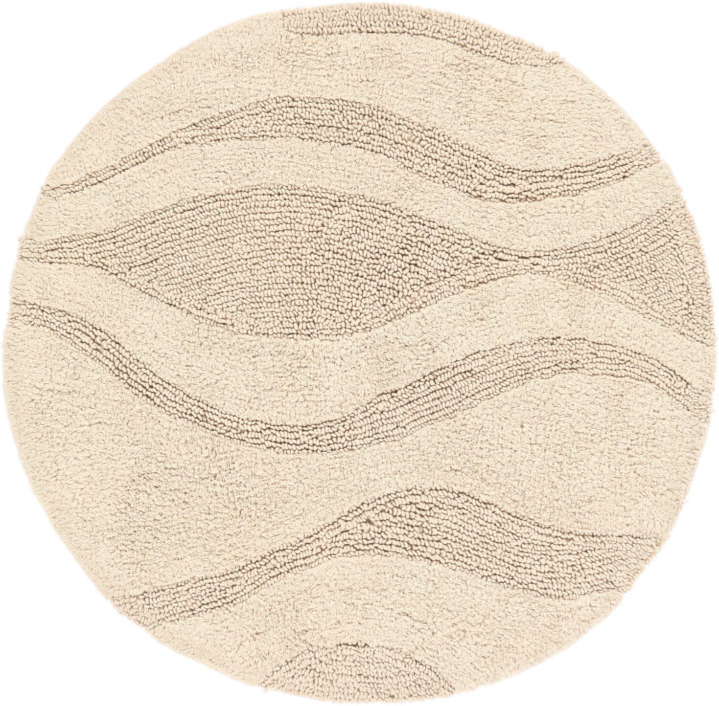 RugVista Breeze tappeto da bagno - Beige Crema  Ø 70