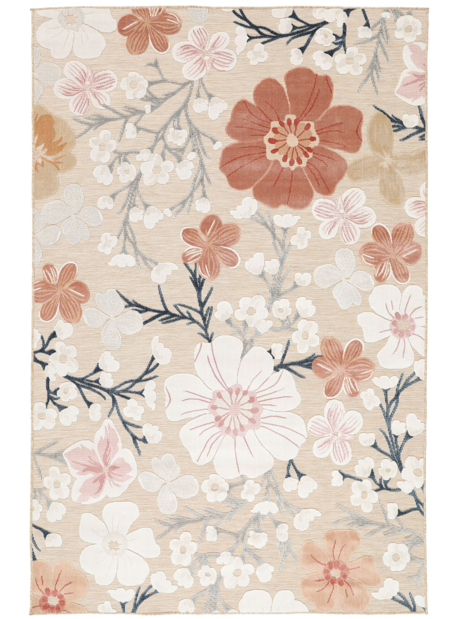 RugVista Cherri Tappeto - Beige / Rosa 140x200