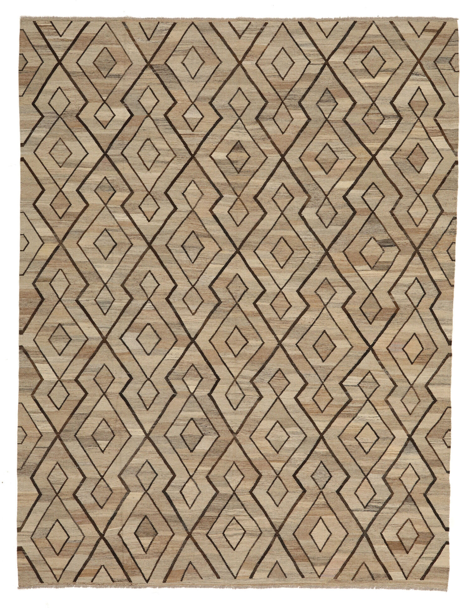 Annodato a mano. Provenienza: Afghanistan Kilim Ariana Tappeto 314x412