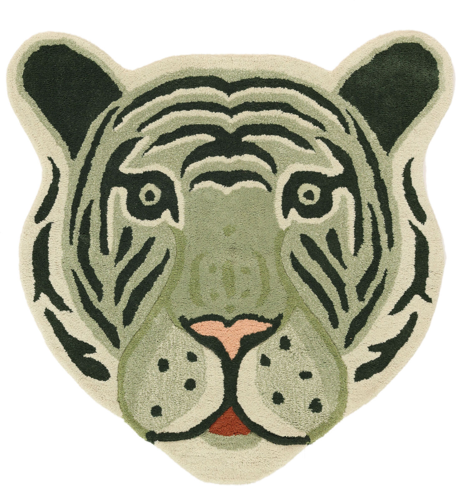 RugVista Fun Tiger Tappeto - Verde 100x100