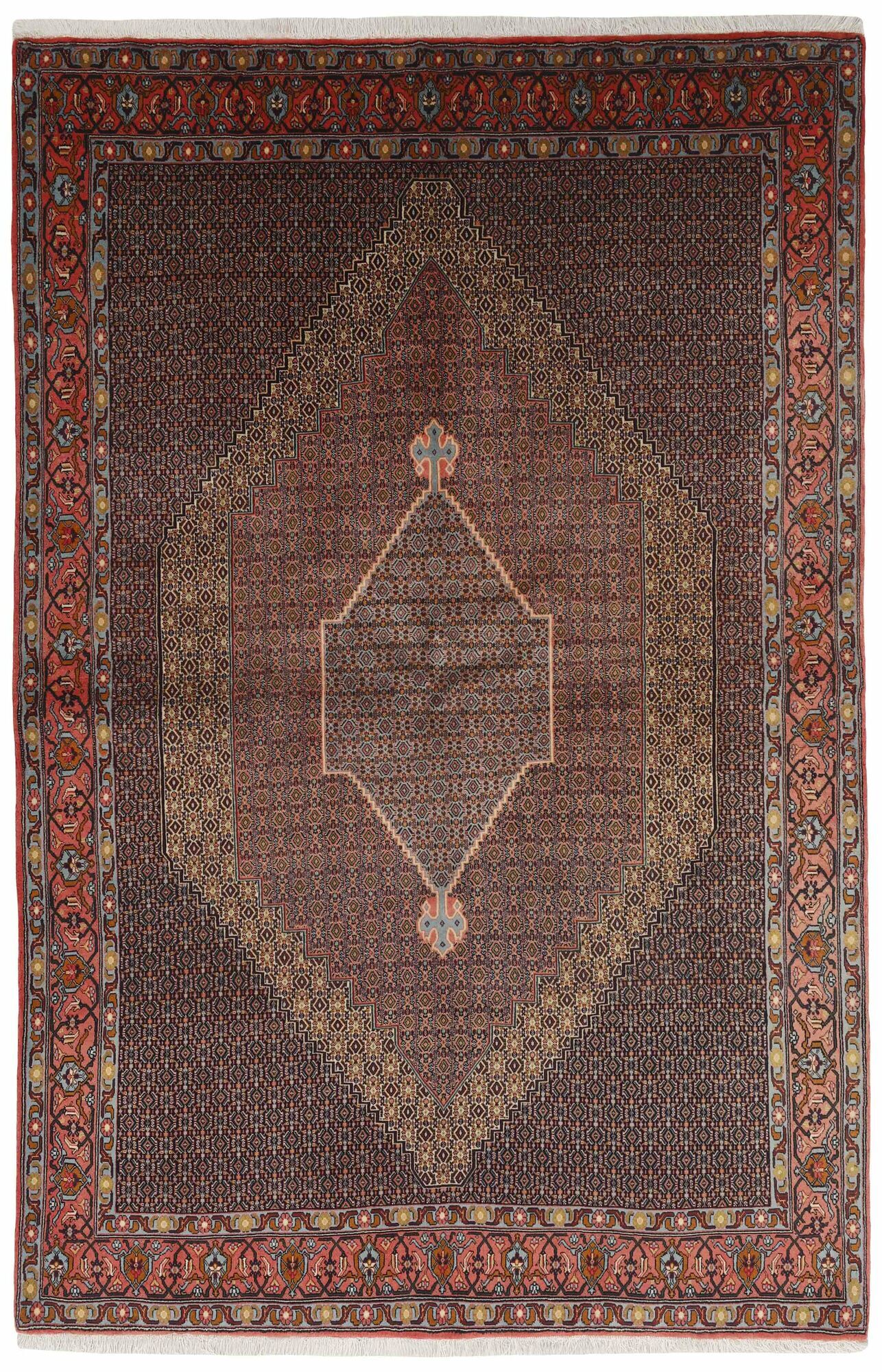 Annodato a mano. Provenienza: Persia Senneh Fine Tappeto 196x300