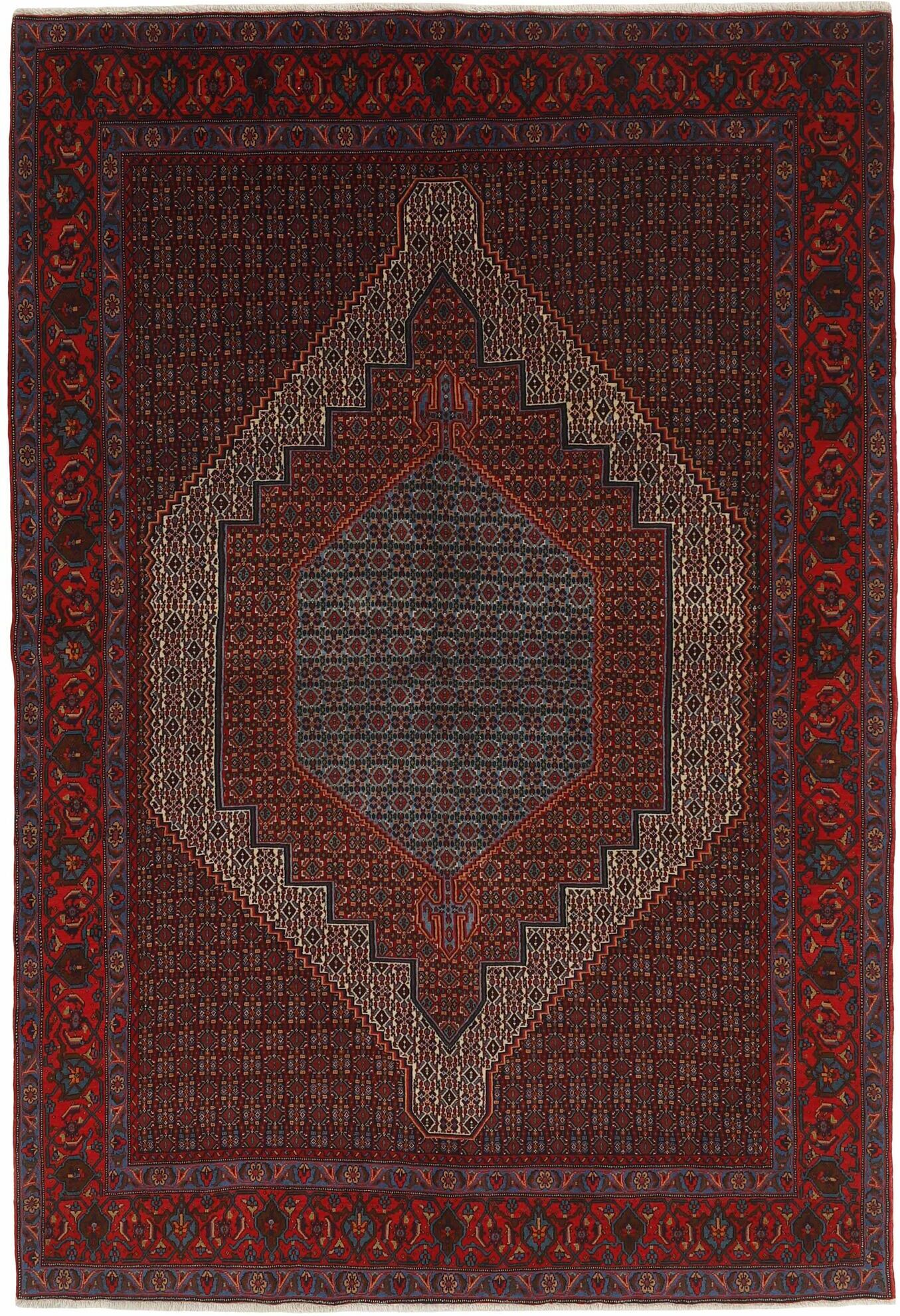 Annodato a mano. Provenienza: Persia Senneh Fine Tappeto 200x295