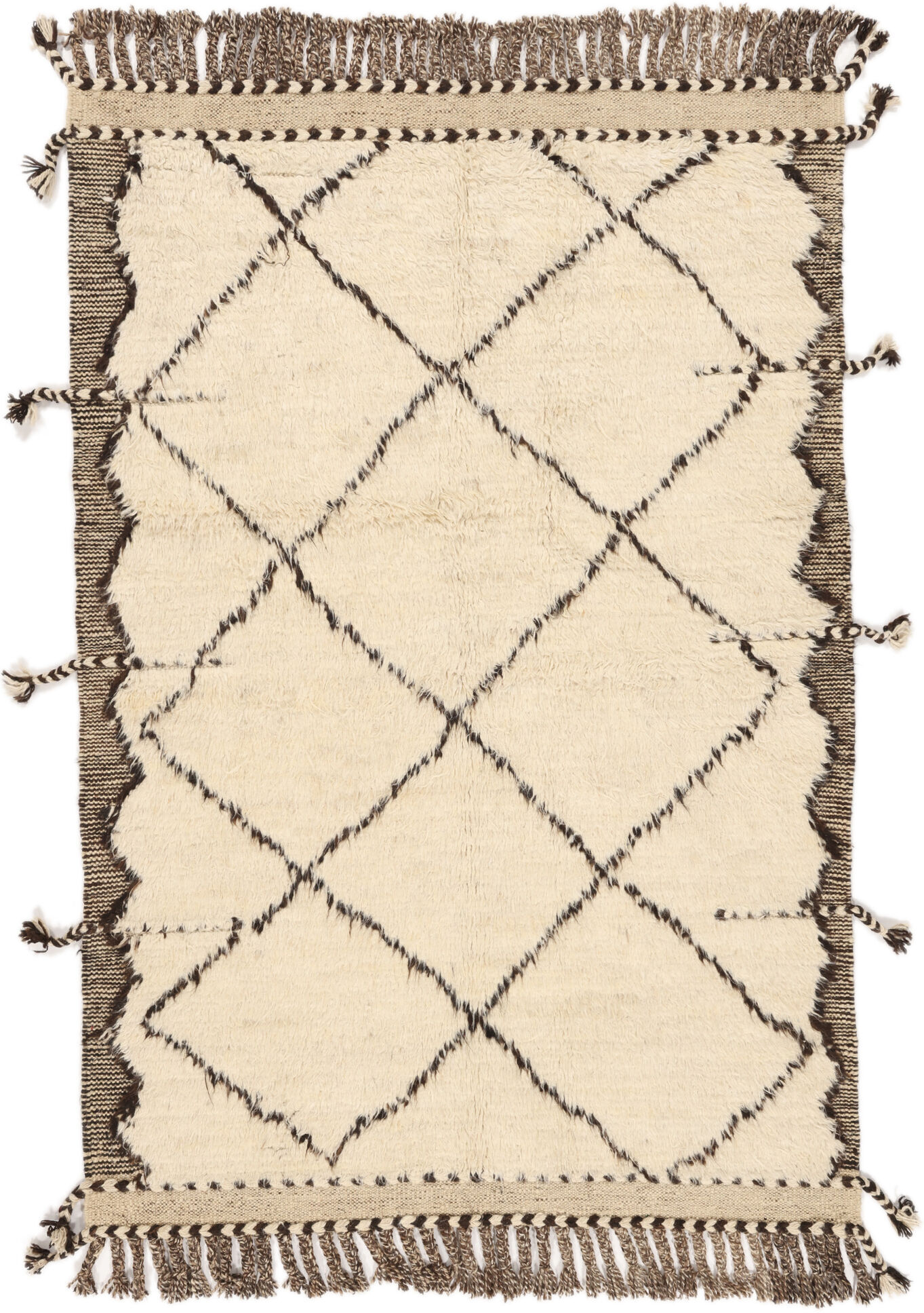 Annodato a mano. Provenienza: Afghanistan Berber style Tappeto 130x190