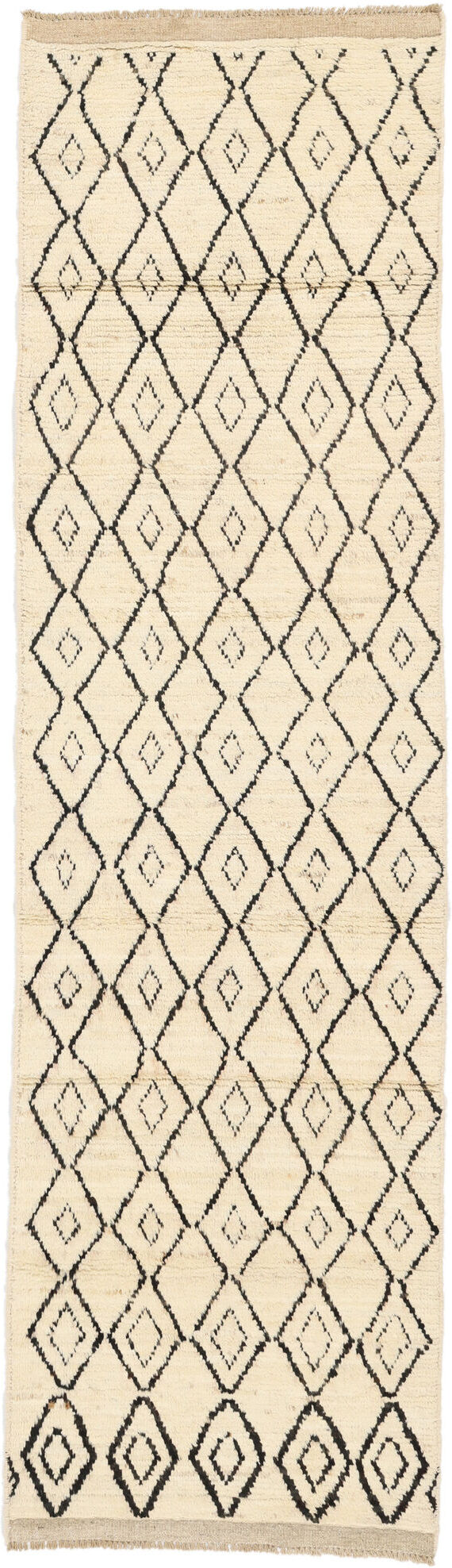 Annodato a mano. Provenienza: Afghanistan Berber style Tappeto 79x285