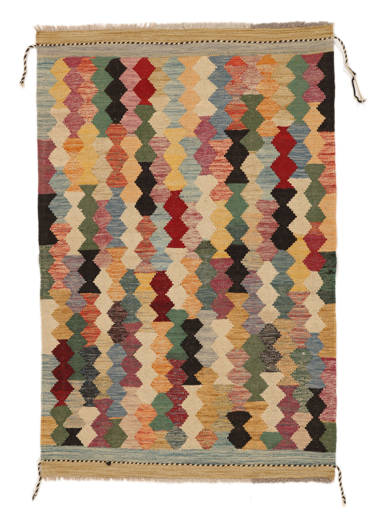 Annodato a mano. Provenienza: Afghanistan Kilim Ariana Trend Tappeto 97x150