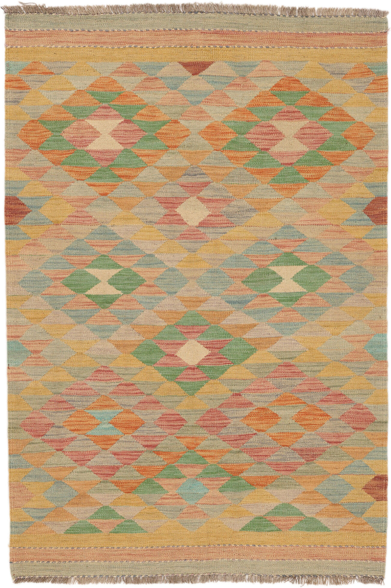 Annodato a mano. Provenienza: Afghanistan Kilim Ariana Trend Tappeto 122x180