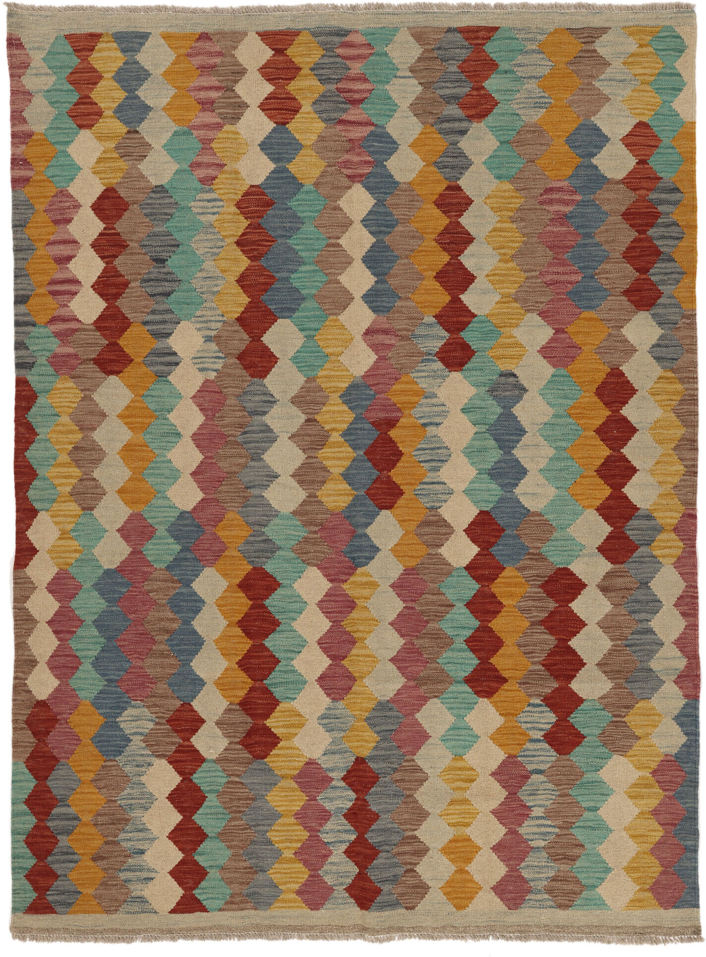 Annodato a mano. Provenienza: Afghanistan Kilim Ariana Trend Tappeto 147x198