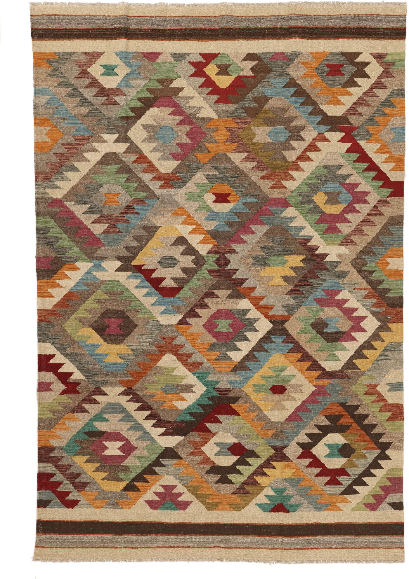 Annodato a mano. Provenienza: Afghanistan Kilim Ariana Trend Tappeto 198x298