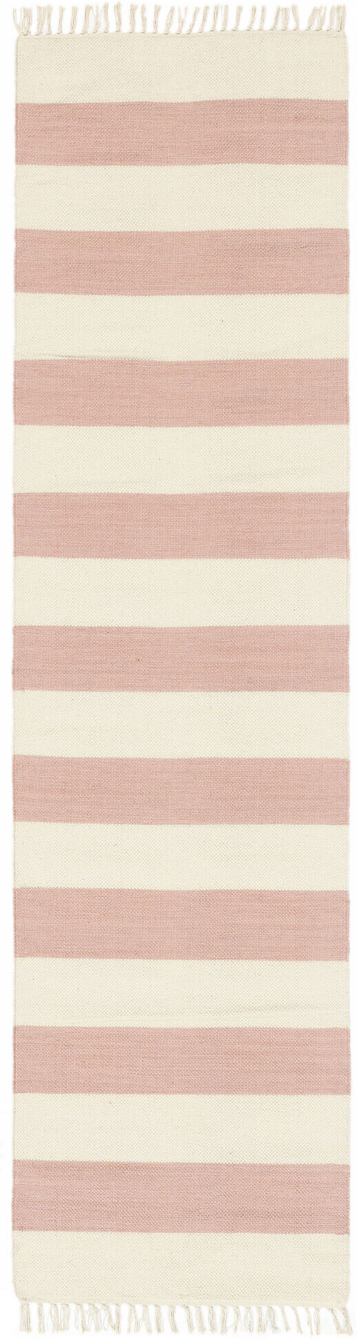 RugVista Cotton stripe Tappeto - Rosa 80x300