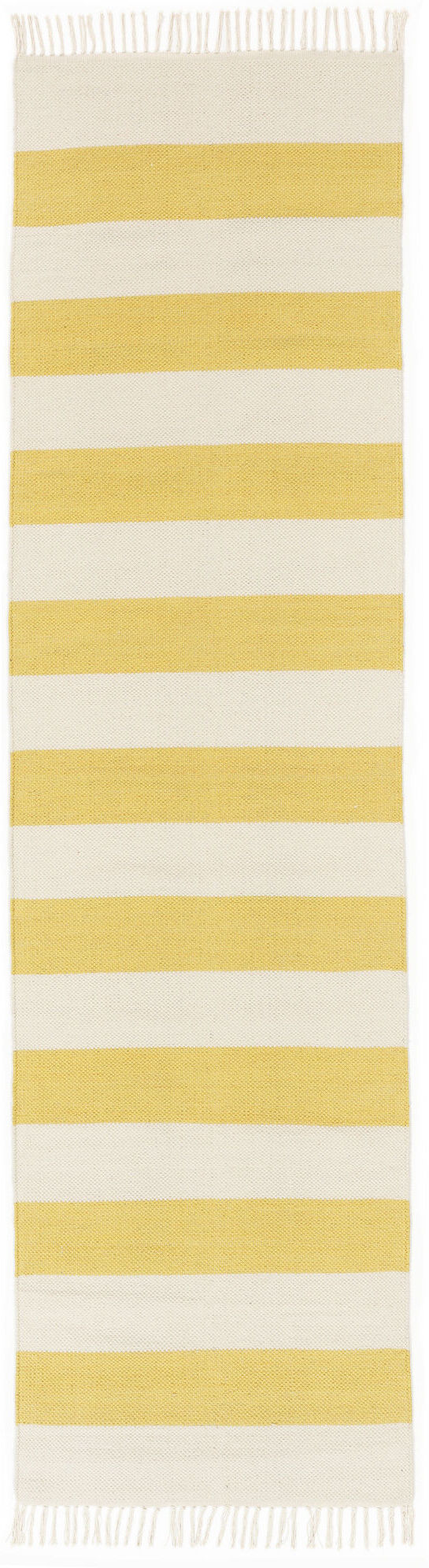 RugVista Cotton stripe Tappeto - Giallo 80x300