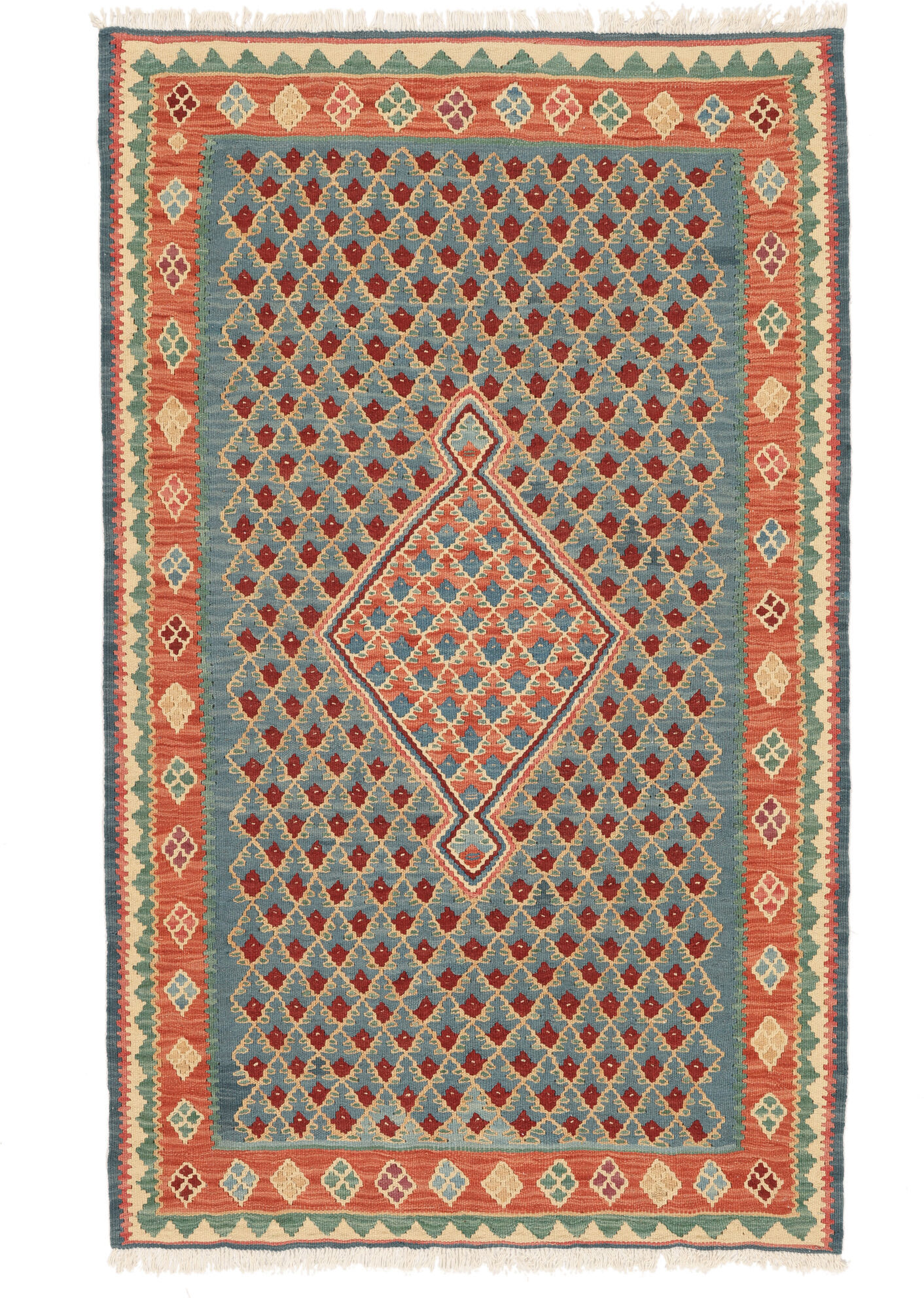 Annodato a mano. Provenienza: Persia / Iran Kilim Senneh Fine Tappeto 99x163