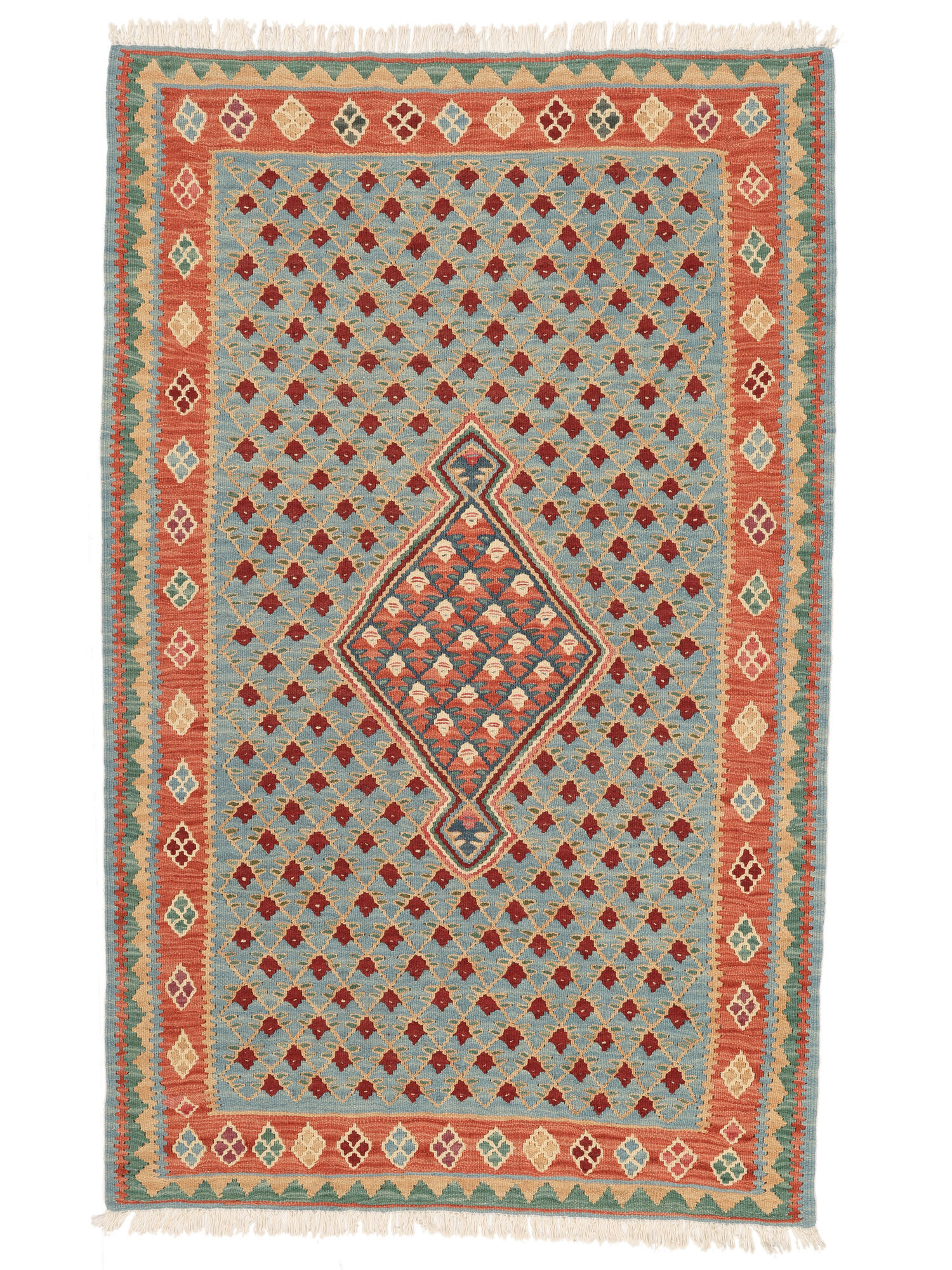 Annodato a mano. Provenienza: Persia / Iran Kilim Senneh Fine Tappeto 100x161