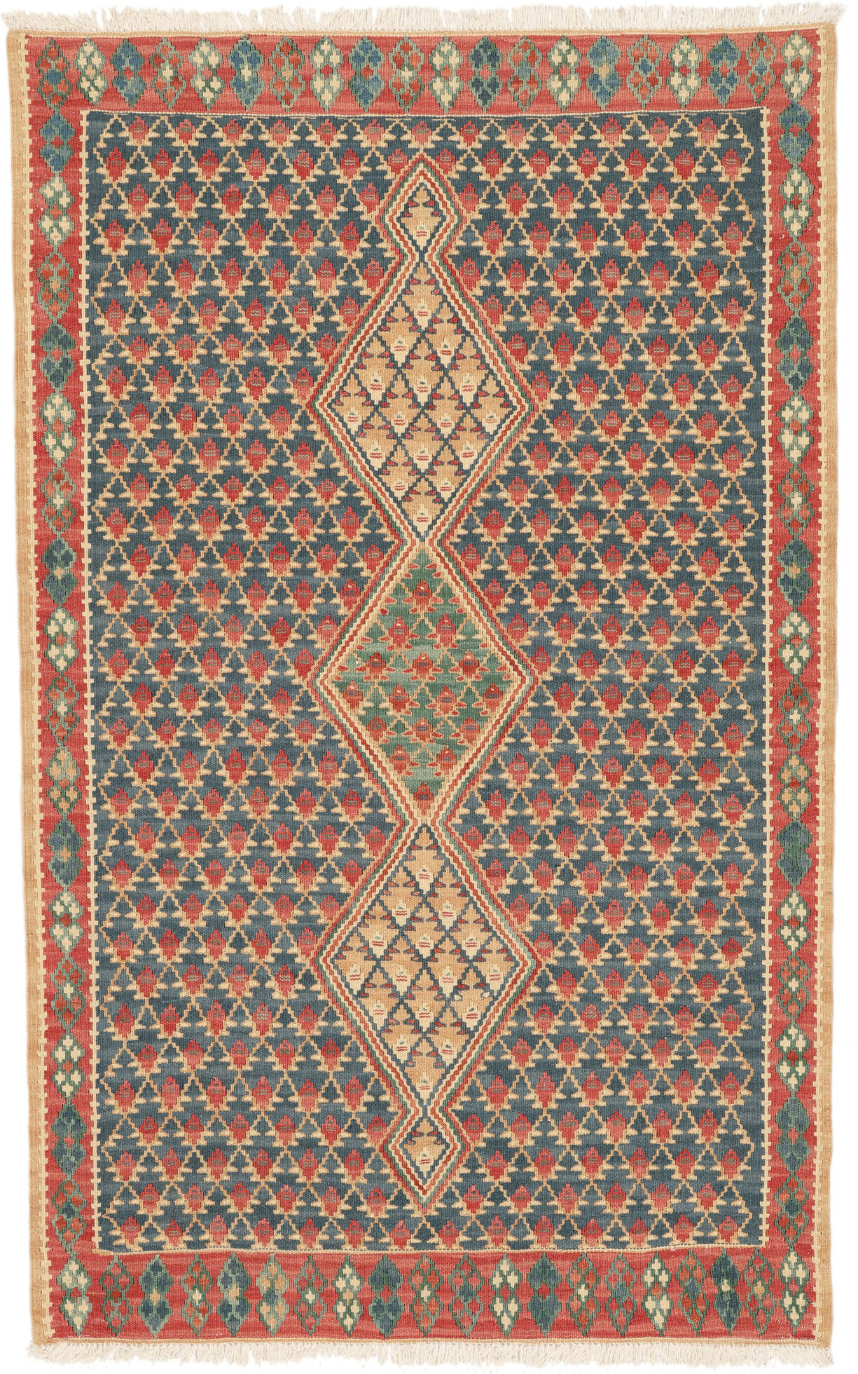 Annodato a mano. Provenienza: Persia / Iran Kilim Senneh Fine Tappeto 97x157