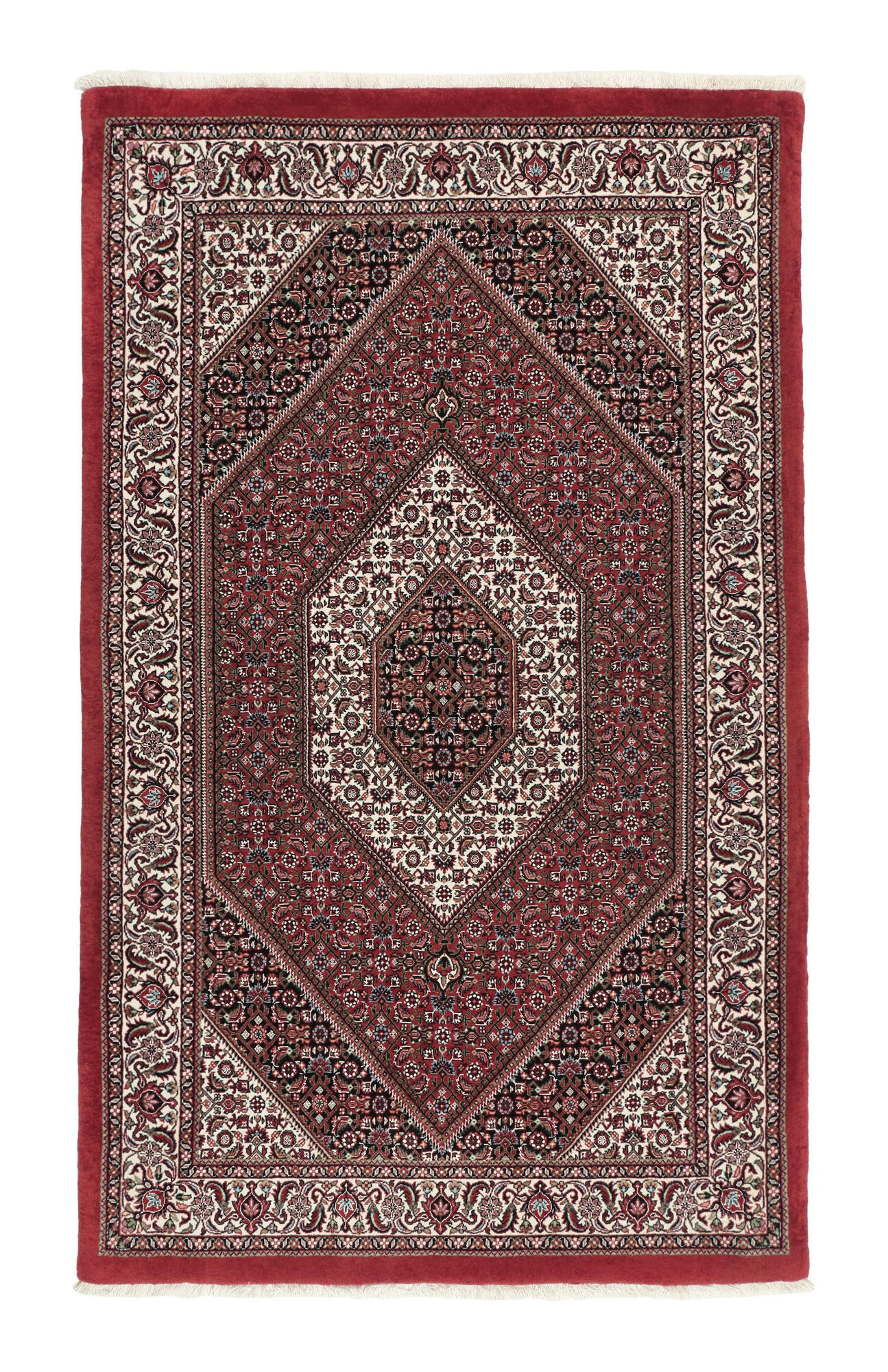 Annodato a mano. Provenienza: Persia / Iran Bidjar con di seta Tappeto 110x185