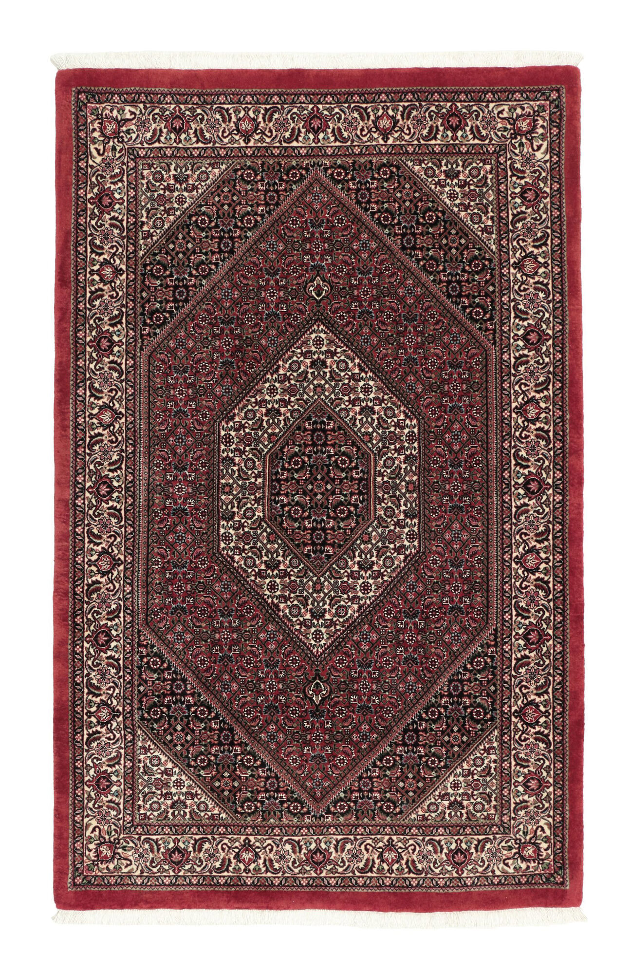 Annodato a mano. Provenienza: Persia / Iran Bidjar con di seta Tappeto 110x180