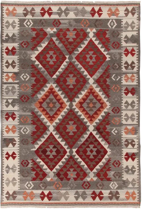 Leroy Merlin Tappeto Kilim Zagros in lana grigio, 140x200 cm