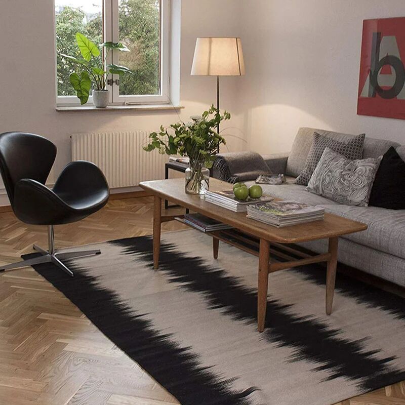 Leroy Merlin Tappeto Kilim ikat in lana beige e nero, 140x200 cm