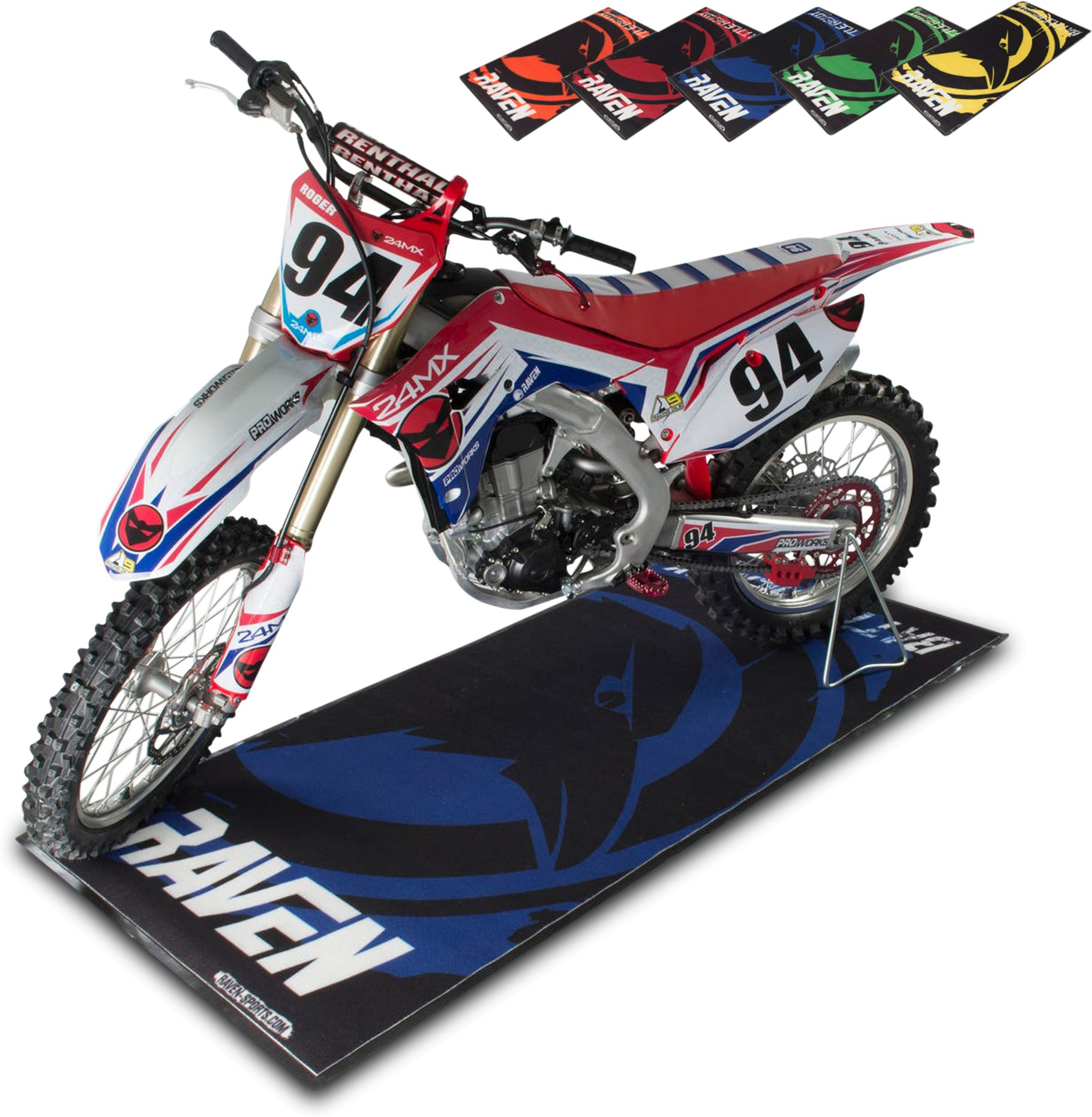 Raven Tappeto Paddock Eco-Compatibile  Race Premium Rosso