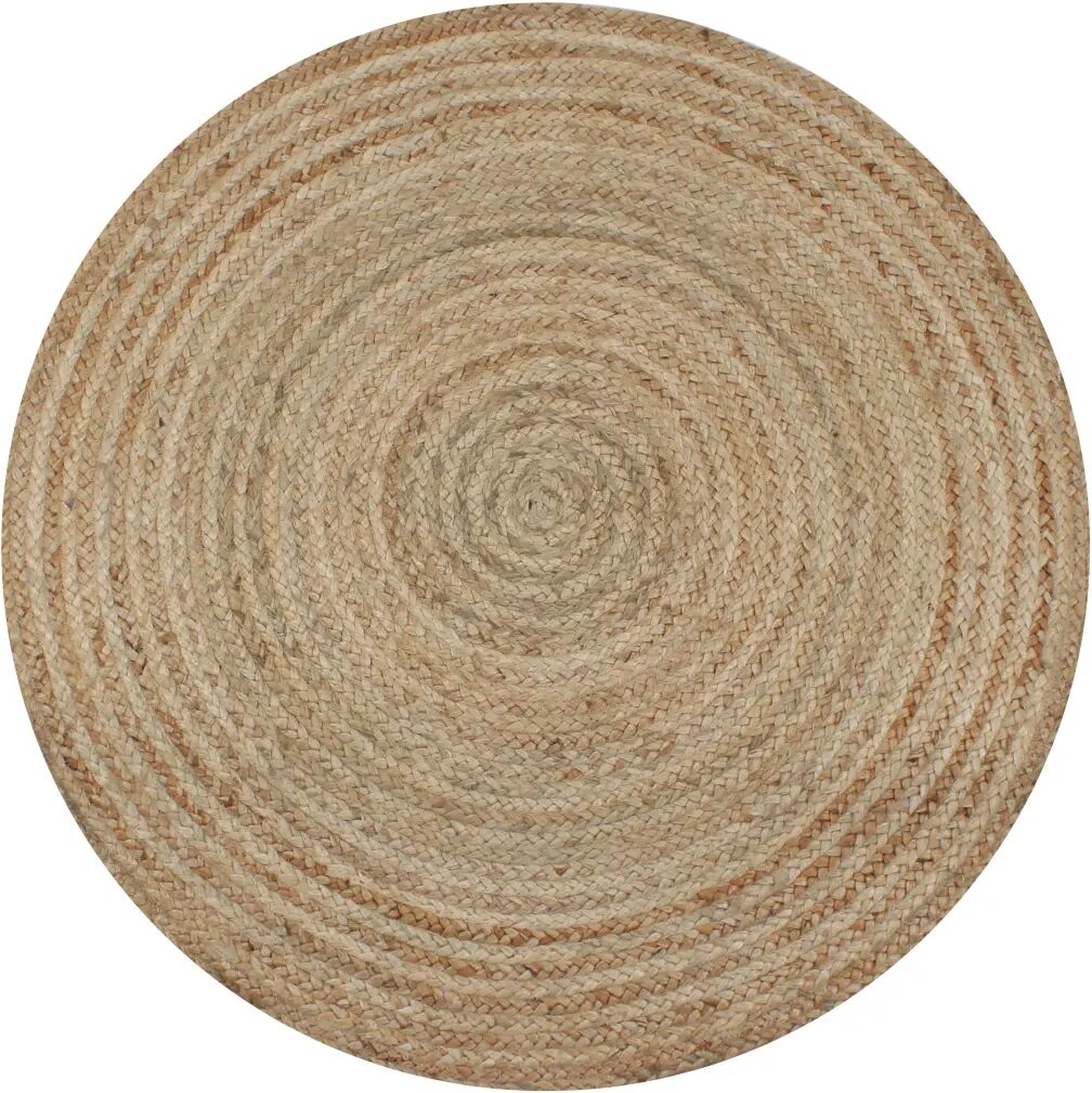 vidaXL Tapijt rond 150 cm gevlochten jute