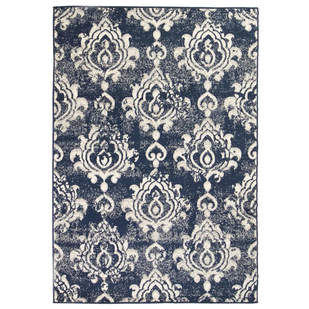 vidaXL Vloerkleed modern paisley ontwerp 160x230 cm beige/blauw