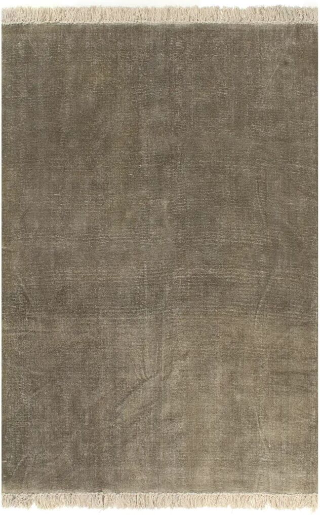 vidaXL Kelim vloerkleed 200x290 cm katoen taupe