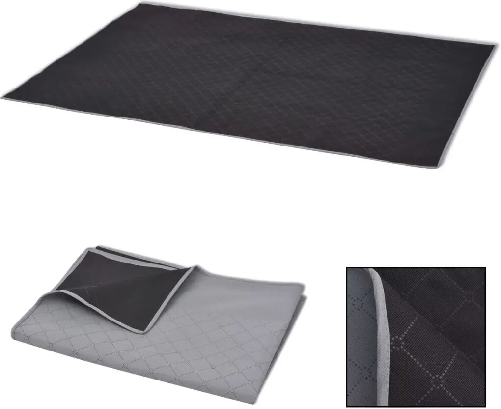 vidaXL Picknickkleed 150x200 cm grijs en zwart