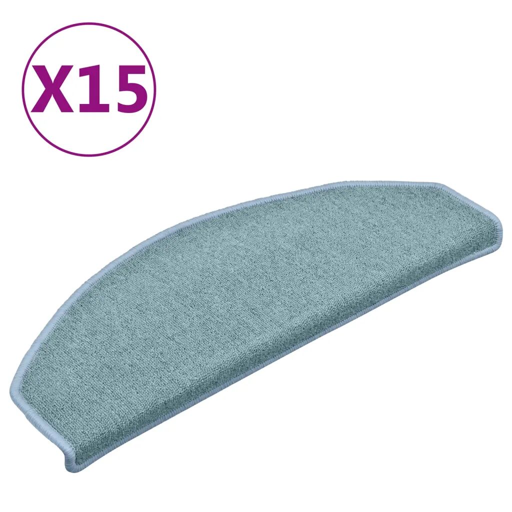 vidaXL Trapmatten 15 st 65x24x4 cm blauw