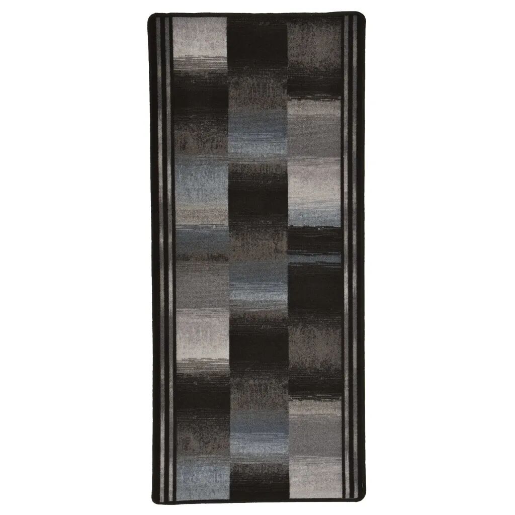 vidaXL Tapijtloper met gelbodem 67x120 cm zwart