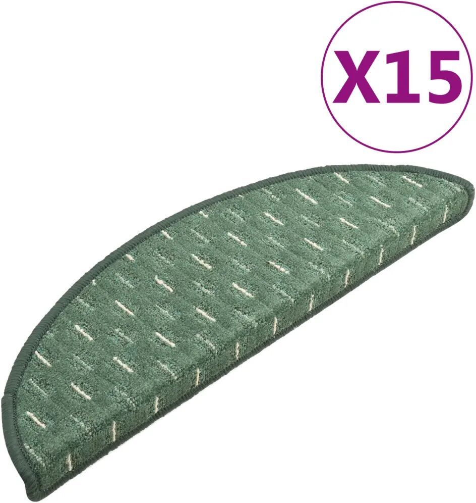 vidaXL Trapmatten 15 st 65x25 cm groen