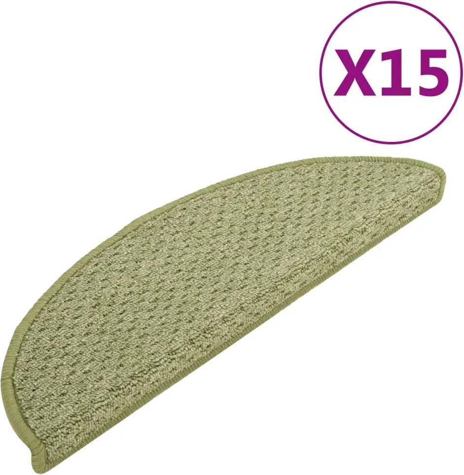 vidaXL Trapmatten 15 st 65x25 cm groen