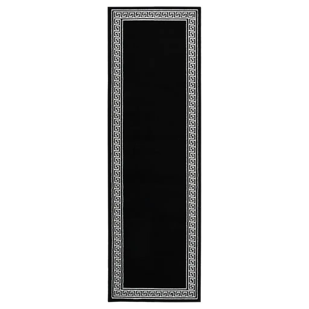 vidaXL Tapijtloper 60x150 cm BCF zwart met motief