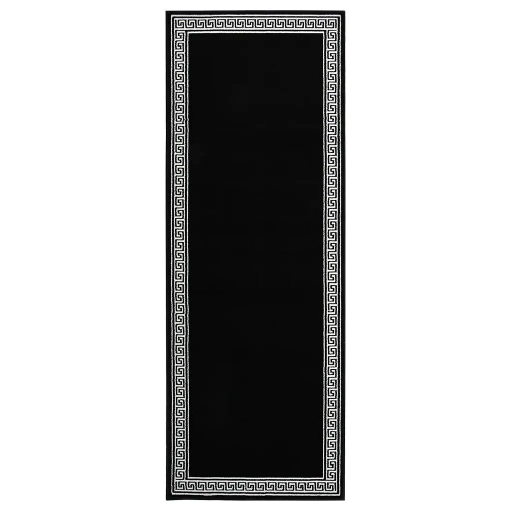 vidaXL Tapijtloper 100x250 cm BCF zwart met motief
