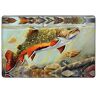 YYHHAOFA Brook Trout Vliegvissen Foto Flanel Anti-Slip Vloermat 72"x48"/72"x48"/72"x48"/72"x48"/72"x48"/182